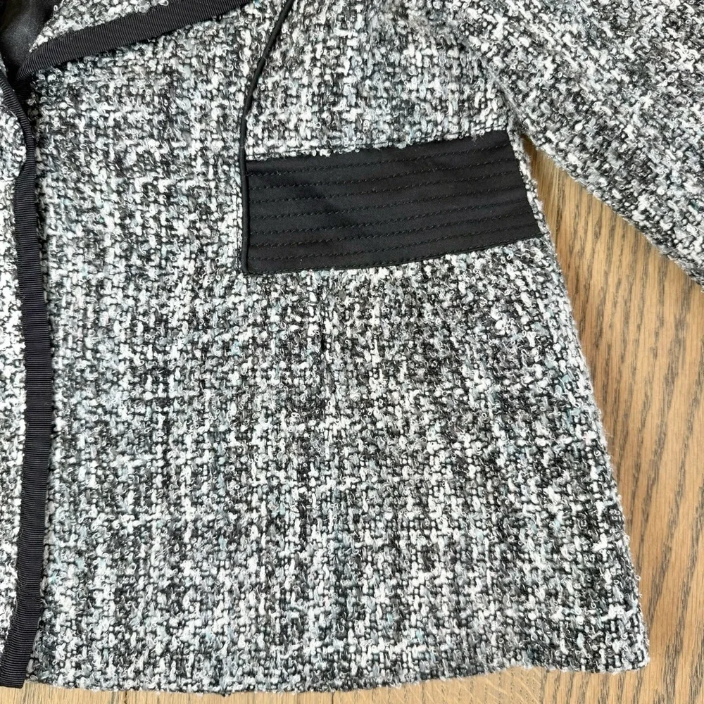 BCBGirls Stylish Tweed Black and Gray Jacket Size - Picture 6 of 15